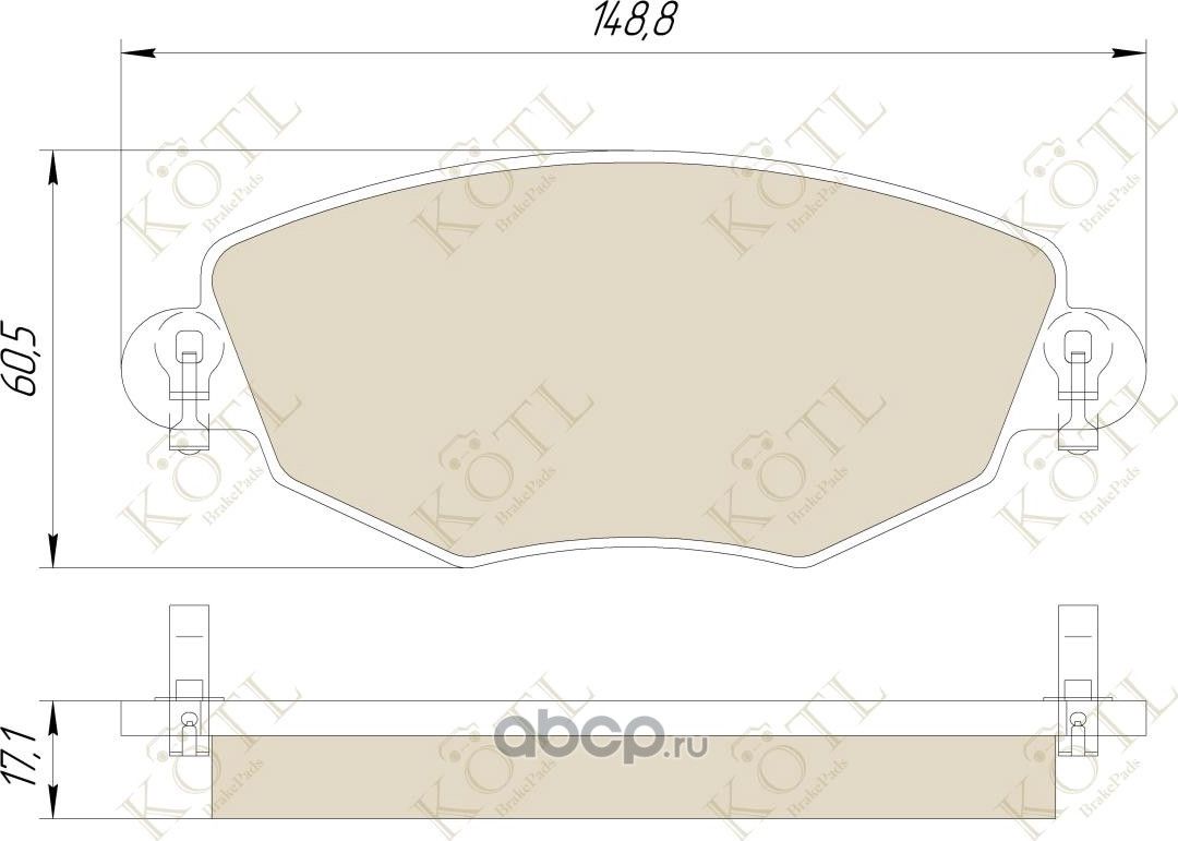 Колодки тормозные передние FORD MONDEO III JAGUAR X-TYPE I (Kotl). Артикул 1434kt
