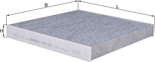 Салонный фильтр Mahle-Knecht. Артикул LAK 158