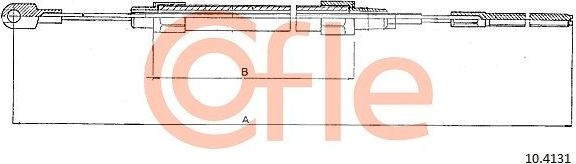 Трос ручника (тросик ручного тормоза) Cofle. Артикул 92.10.4131