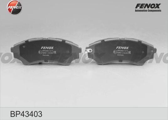 Тормозные колодки Fenox. Артикул BP43403