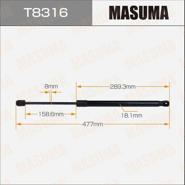 Амортизатор (упор) багажника Masuma. Артикул T8316