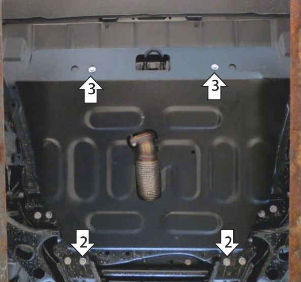 Защита Мотодор усиленная для двигателя и КПП Changan CS75 FL 2018-2026. Артикул 57202