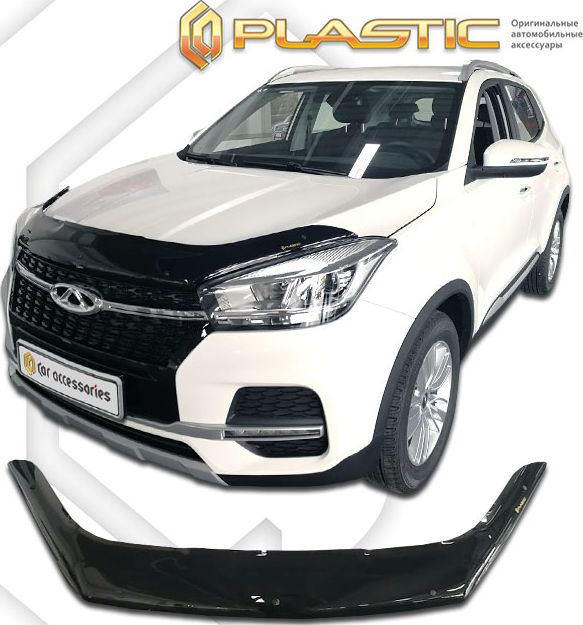 Дефлектор СА Пластик для капота (Classic черный) Chery Tiggo 4 2019-2026. Артикул 2010010114503