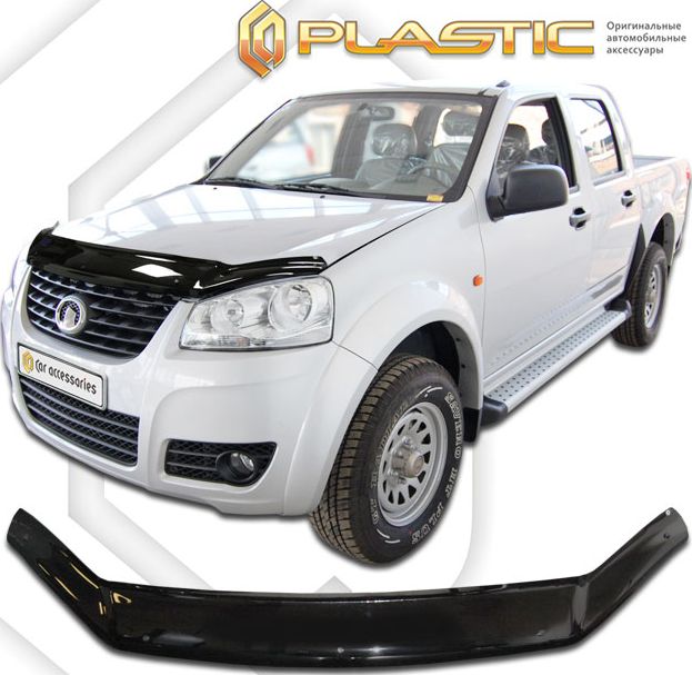 Дефлектор СА Пластик для капота (Classic черный) Great Wall Wingle 5 II 2011-2015. Артикул 2010010107017