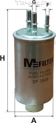 Топливный фильтр MFilter для SsangYong Rexton I 2004-2007. Артикул DF 3508