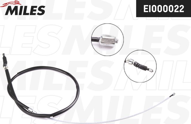 Трос ручника (тросик ручного тормоза) Miles. Артикул EI000022