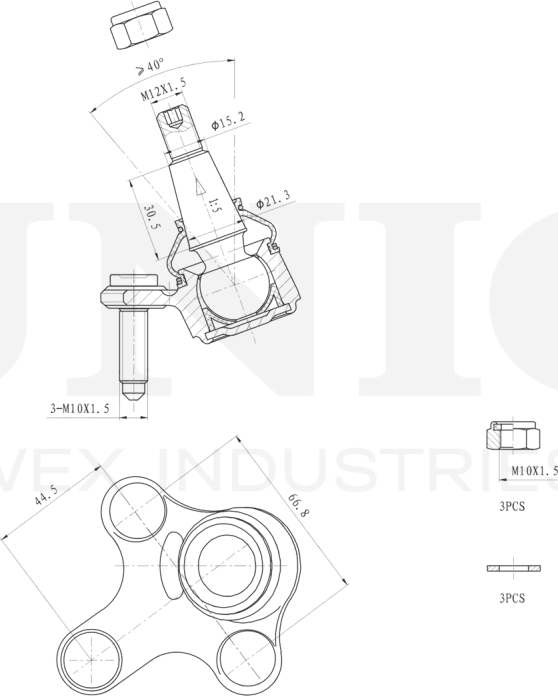 Опора шаровая (Unio). Артикул SSP-20137