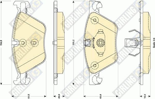Тормозные колодки Girling. Артикул 6118822