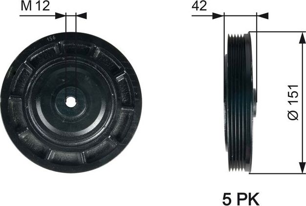 Шкив коленвала Gates DriveAlign®. Артикул TVD1116