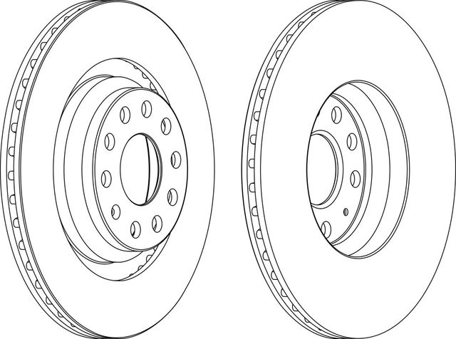 Тормозной диск Ferodo PREMIER Coat+ disc задний для Volkswagen Tiguan II 2016-2026. Артикул DDF1503C