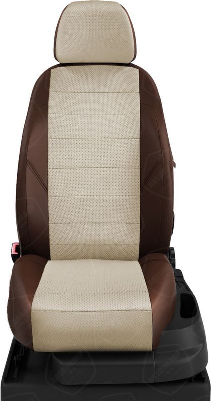 Чехлы Автолидер на сидения для Kia Magentis II 2005-2010, цвет Шоколадный/Кремовый. Артикул KA15-0602-EC21