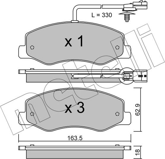 Тормозные колодки Metelli. Артикул 22-0900-0