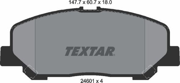 Тормозные колодки Textar. Артикул 2460101