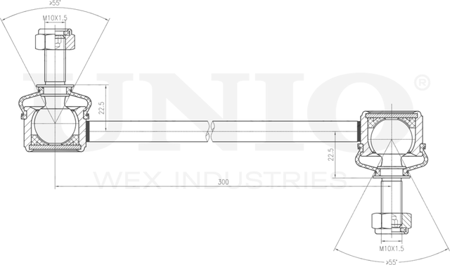Тяга/стойка стабилизатора (Unio). Артикул SSP-50125