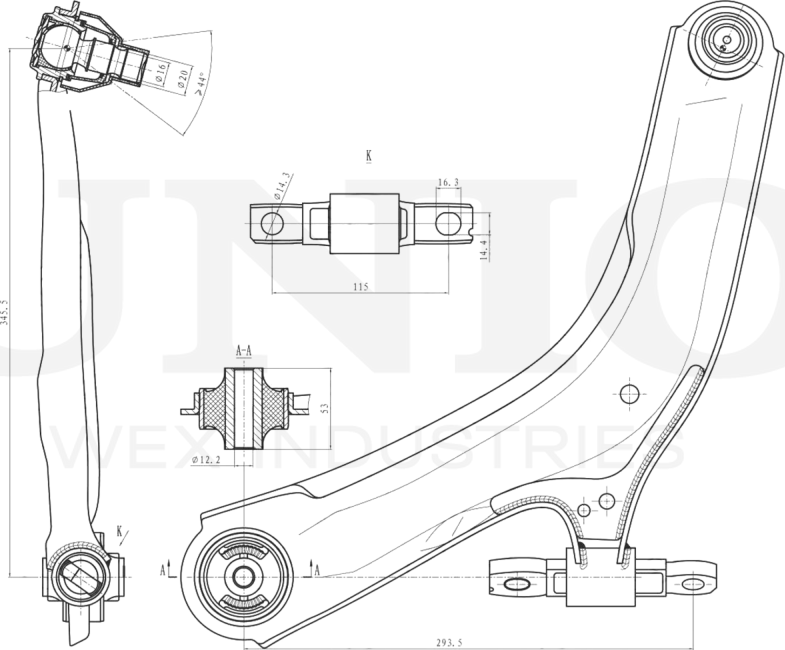Рычаг подвески (Unio). Артикул SSP-40017