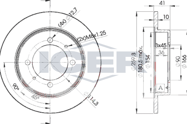 Тормозной диск Icer. Артикул 78BD2940-2