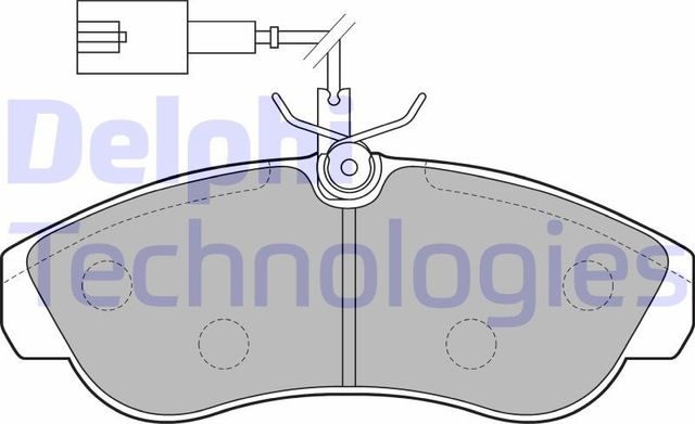 Тормозные колодки Delphi (Low-Metallic). Артикул LP1749