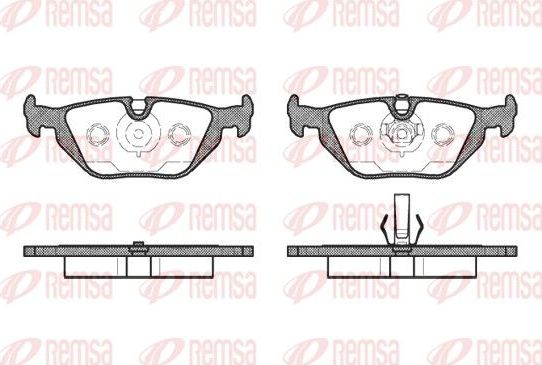 Тормозные колодки Remsa задние для BMW 3 III (E36) 1990-2000. Артикул 0265.50