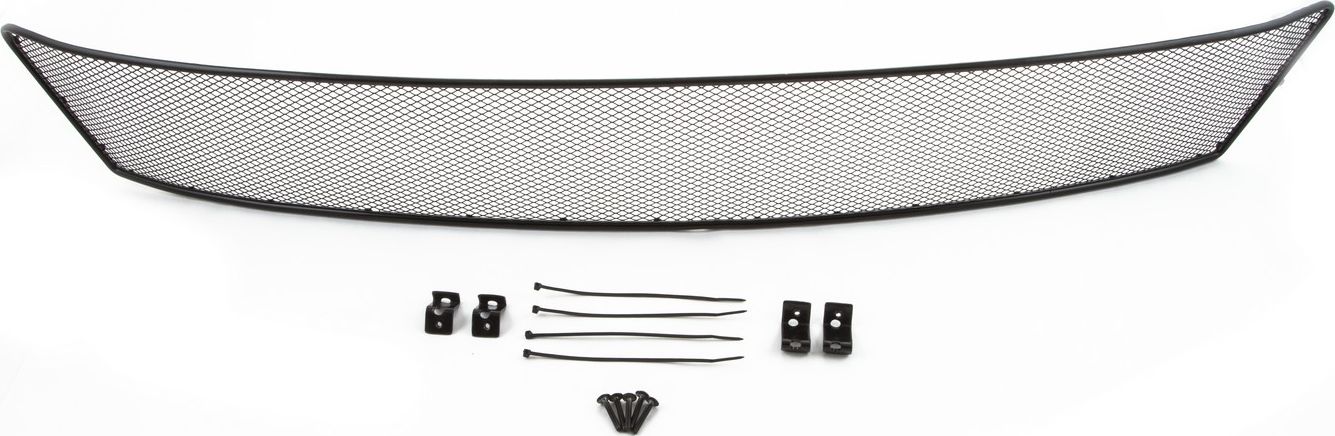 Сетка Arbori на решётку бампера, черная 10 мм с противотуманными фонарями для SKODA Rapid 2014-2026. Артикул 01-471114-101