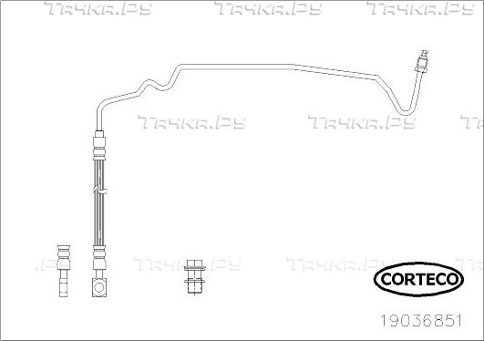 Тормозной шланг Corteco задний левый для SEAT Toledo IV 2012-2015. Артикул 19036851