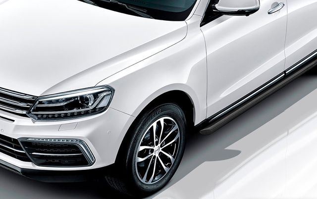 Пороги Slitkoff d57 труба для Zotye Coupa 2018-2026 Черные. Артикул ZOTCOP-006B