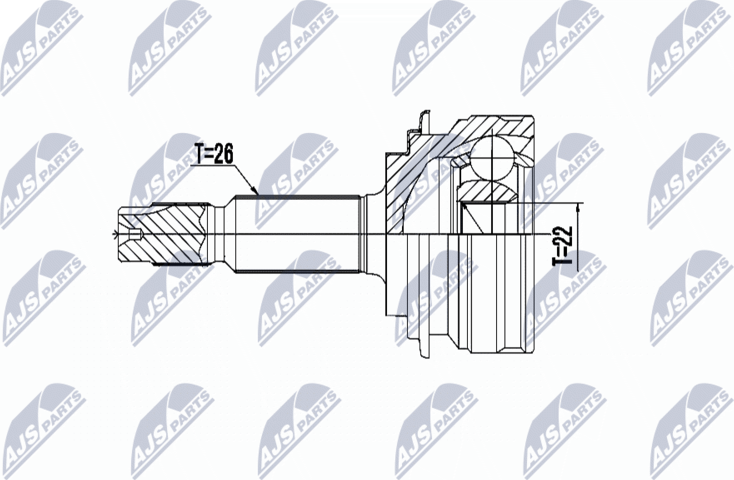 Шрус наружный (граната) NTY. Артикул NPZ-TY-101