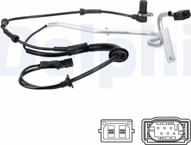 Датчик ABS Delphi задний левый для Volkswagen Passat B5 1997-2005. Артикул SS20824