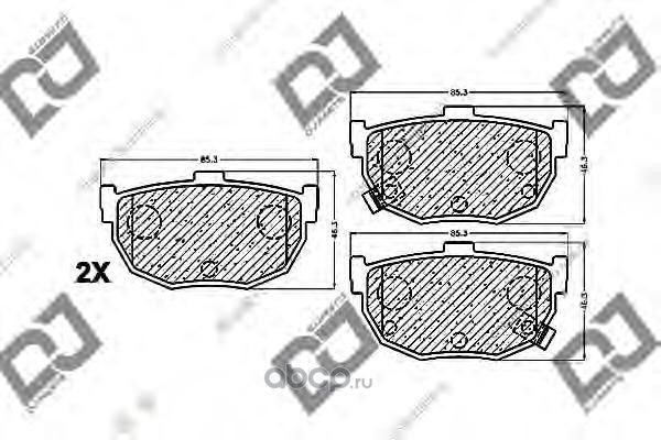 Колодки тормозные дисковые (DJ Parts). Артикул BP1466