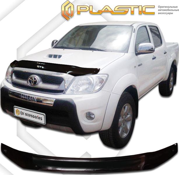 Дефлектор СА Пластик для капота (Classic черный) Toyota Hilux 2005-2011. Артикул 2010010106102