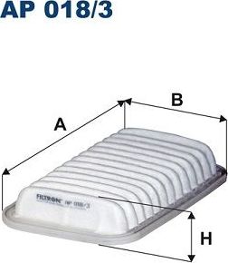 Воздушный фильтр Filtron. Артикул AP 018/3