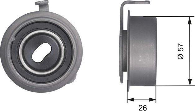 Натяжной ролик (натяжитель) ремня ГРМ Gates PowerGrip®. Артикул T41241