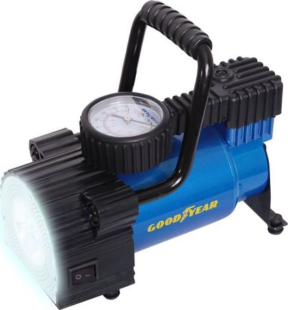 Компрессор воздушный Goodyear GY-30L LED 30 л/мин с фонарём, со съемной ручкой и сумкой для хранения. Артикул GY000103