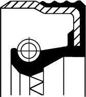 Сальник Corteco (АСМ (полиакриловый каучук)). Артикул 12017376B