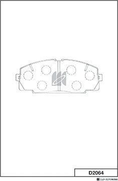 Тормозные колодки MK Kashiyama. Артикул D2064
