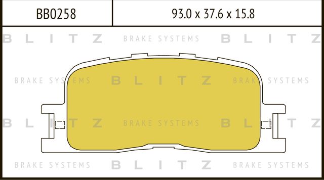 Колодки тормозные дисковые | зад | (Blitz) Blitz. Артикул BB0258