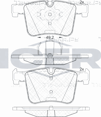 Тормозные колодки Icer передние для BMW 1 III (F40) 2011-2026. Артикул 182020