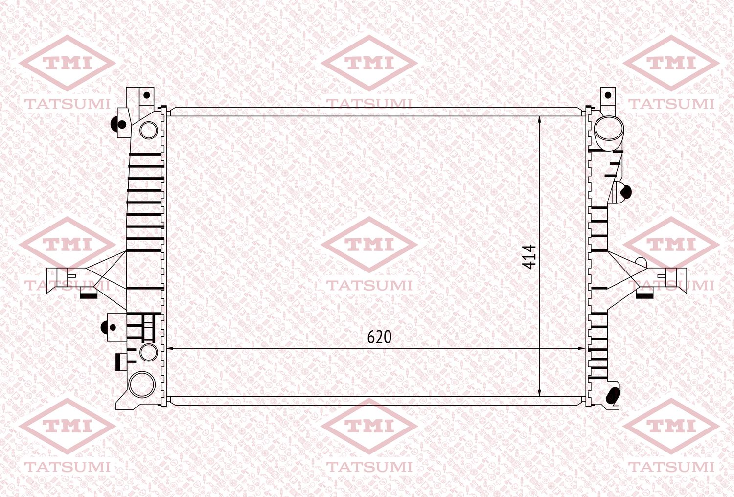 Радиатор охлаждения (Tatsumi). Артикул TGA1042