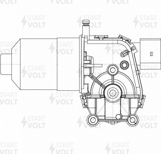 Мотор стеклоочистителя (моторчик дворников) StartVOLT передний для Haval F7 I 2018-2026. Артикул VWF 0565