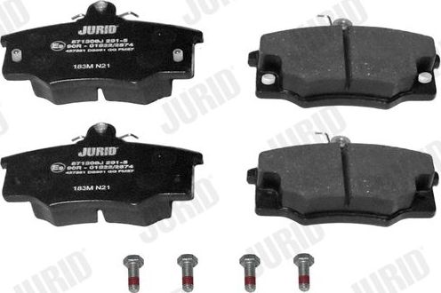 Тормозные колодки Jurid передние для Fiat Argenta 1981-1986. Артикул 571309J