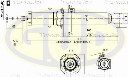 Амортизатор G.U.D.. Артикул GSA340046