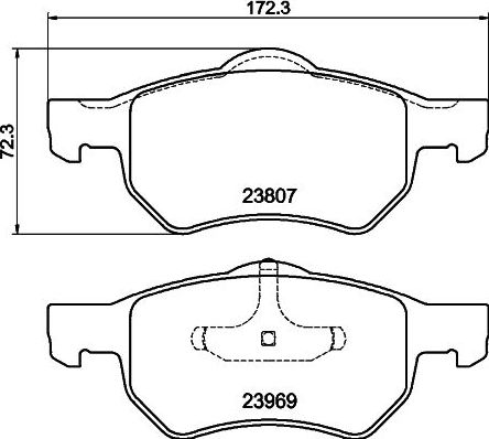 Тормозные колодки Mintex передние для Chrysler Voyager IV 2000-2008. Артикул MDB2565