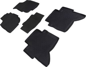 Коврики резиновые Seintex с высоким бортиком для салона Toyota Hilux VII 2011-2015. Артикул 83398