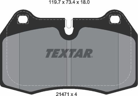 Тормозные колодки Textar Q+. Артикул 2147102