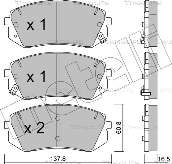 Тормозные колодки Metelli. Артикул 22-0783-0