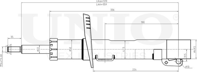 Амортизатор подвески (Unio). Артикул SAB-10616