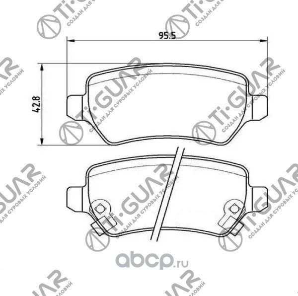 Тормозные колодки (TI-Guar). Артикул TG0329C