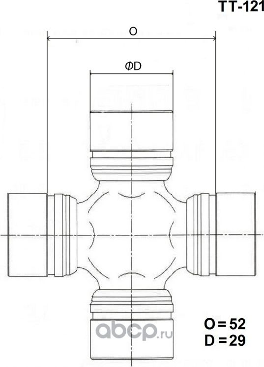 Крестовина карданного вала (Toyo). Артикул TT-121