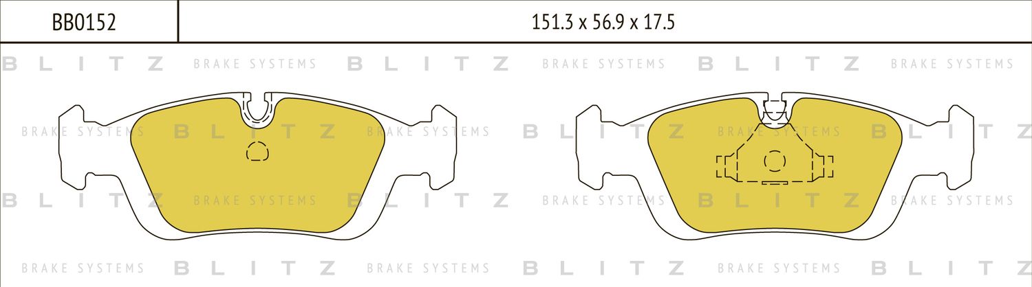 Колодки тормозные BMW 3 (E36) 95- перед. (Blitz). Артикул BB0152