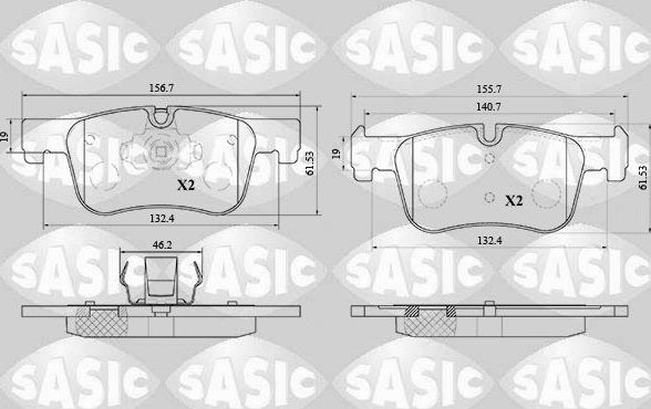 Тормозные колодки Sasic. Артикул 6216200