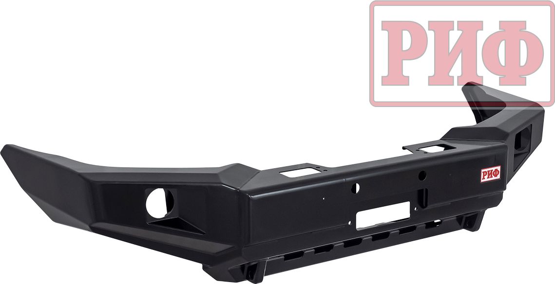 Бампер силовой РИФ передний c доп. фарами и защитой бачка омывателя для Toyota Land Cruiser Prado 120 2002-2009. Артикул RIF120-11356